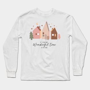 It's the Most Wonderful Time of the Year - Boho Christmas Long Sleeve T-Shirt